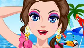 make up : Beach Girl Makeover Game