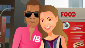 celebrity : Beyonce and Jay-Z Kissing Game
