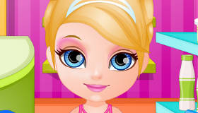 Baby Barbie in the Kitchen