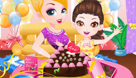 Mother and Daughter Chocolate Cake