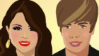Selena and Justin Kissing
