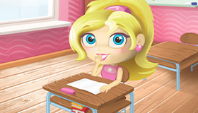 Barbie Slacking at School